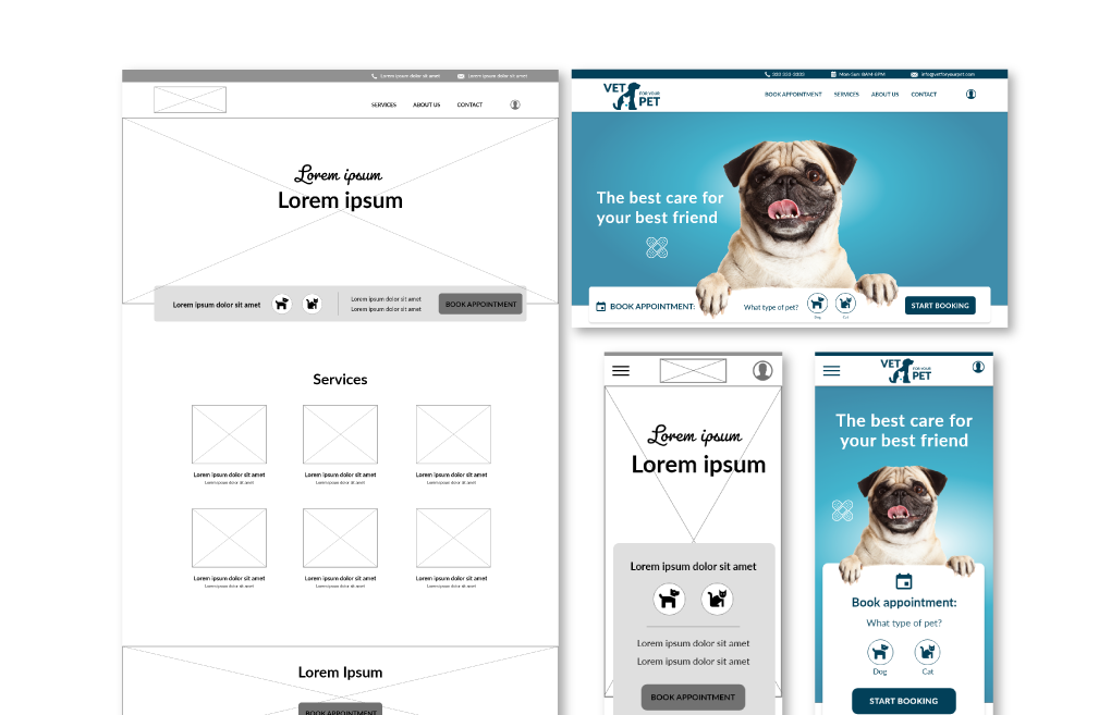 From wireframes to mockups
